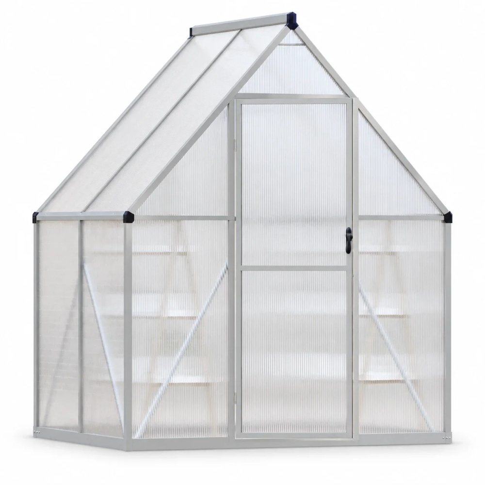 GloryStar 4X6 FT Hard Anodized Aluminum Greenhouse, Easy & Quick Assembly Garden Greenhouse
