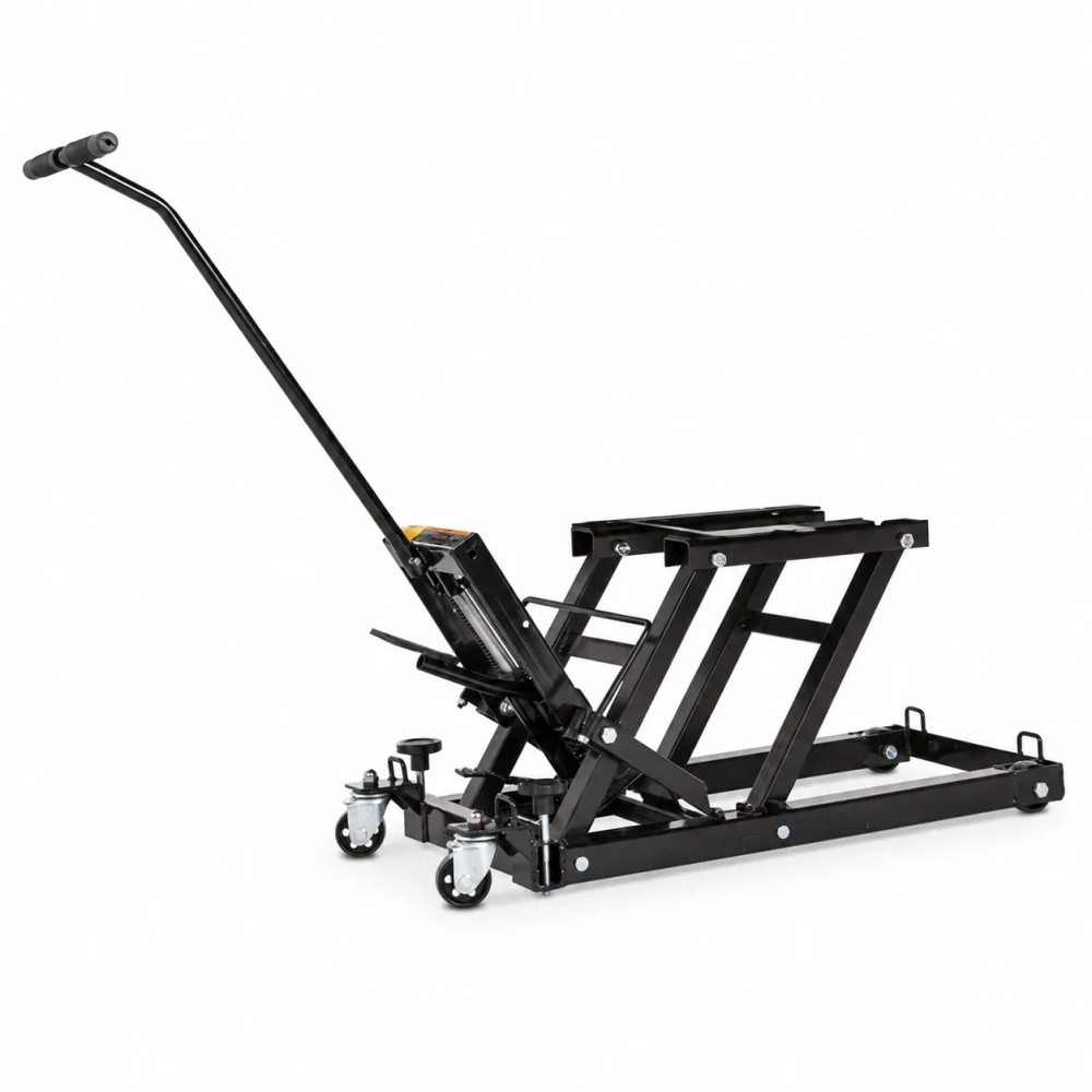Black Widow Motorcycle and ATV Hydraulic Lift Jack Stand up to 1500 Pounds, Black