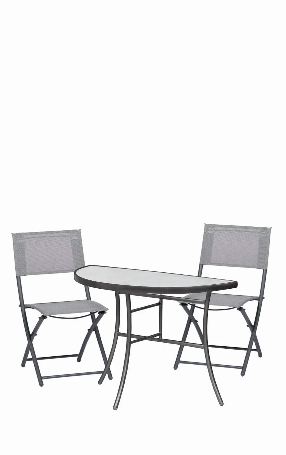 Sunmate Casual 3pc Bistro Set Contemporary Style Outdoor Dining Furniture