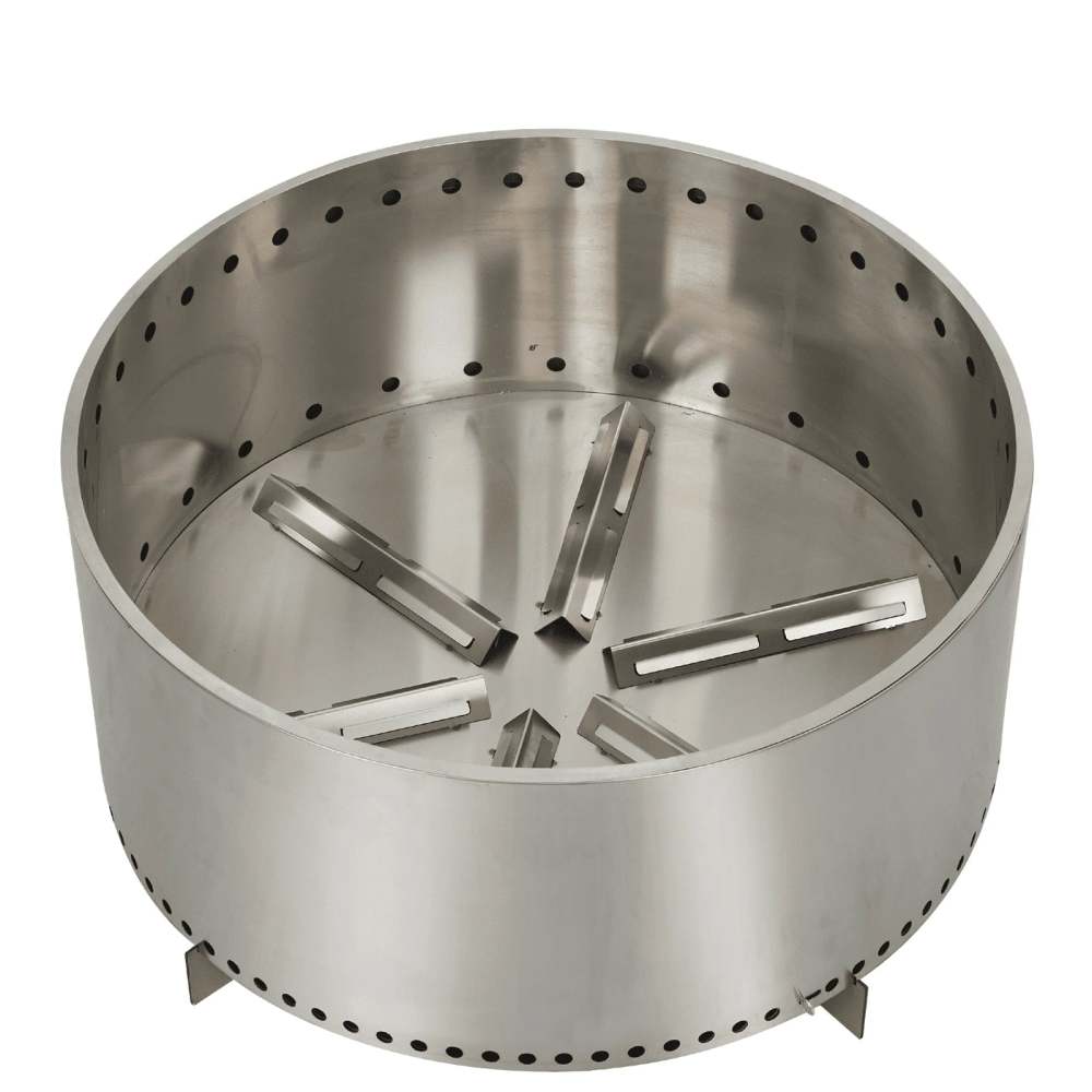 EDTara Portable 27'' Smokeless Fire Pit, Outdoor Stainless Steel Wood Burning Stove with Star Hollow Pattern, Perfect for Camping