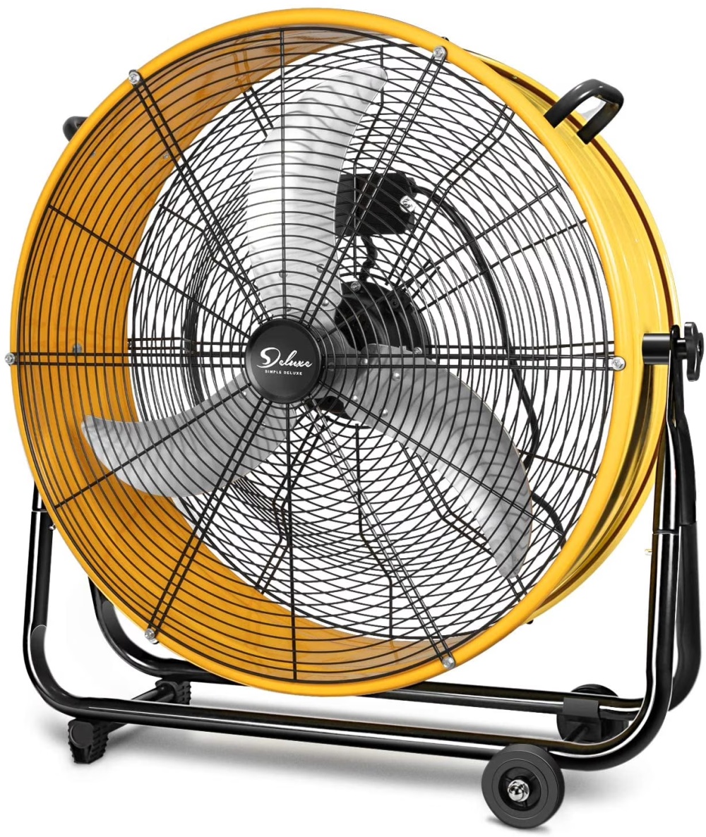 Simple Deluxe 24 in 3 Speed 4700 CFM Metal Drum Fan