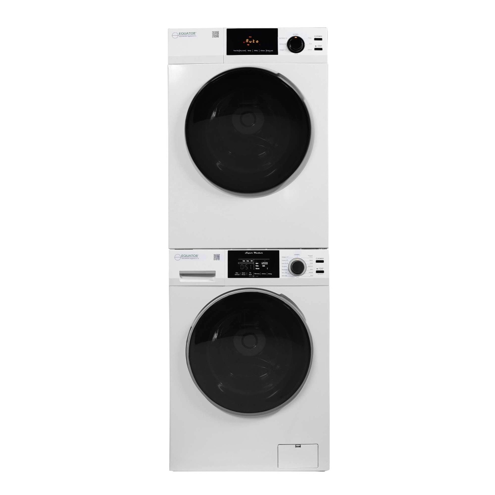 Equator STANDARD STACKABLE EW 835 18 lbs Washer 1.9cf + ED 870 DL Vented Sensor Dryer 4cf SINGLE OUTLET 110V