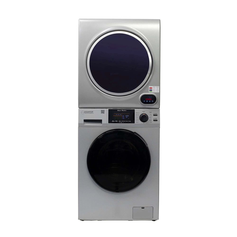 Equator PREMIUM STACKABLE 110V Washer 1.62cf 15 Lbs + Vented DIGI Dryer 3.5cf