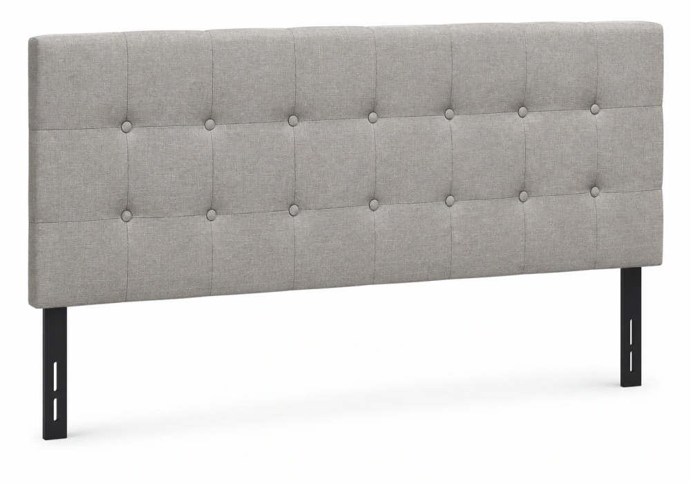 Monarch Specialties Bed, Headboard Only, Queen Size, Bedroom, Upholstered, Linen Look, Grey, Transitional