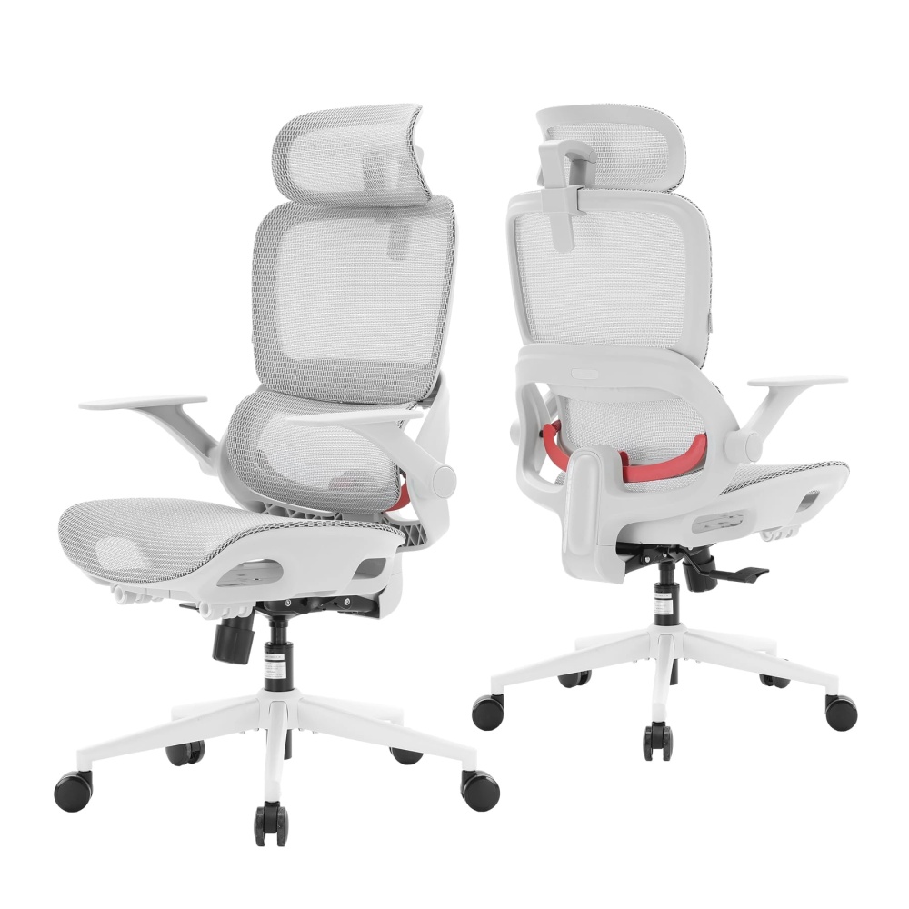 SIHOO B100 Office Chair, Comfy Ergonomic Office Chair, High Back Computer Chair, Flip-up Armrests & Swivel Desk Chair for Long Hours