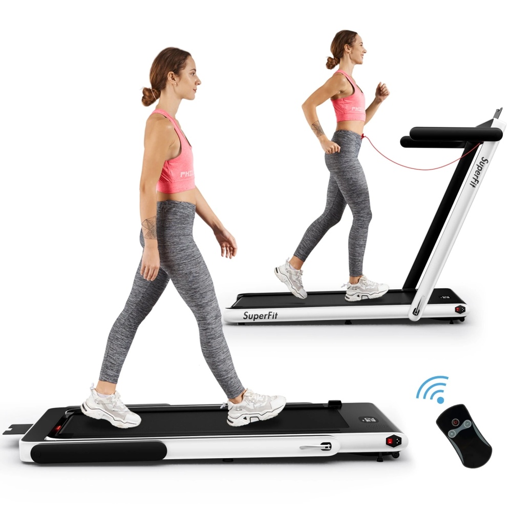 SuperFit 2.25HP 2 in 1 Folding Treadmill W/ APP Speaker Remote Control