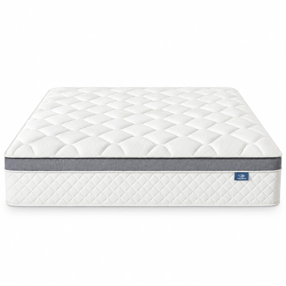 Happiland Queen Size Mattress, 10 Inch Memory Foam Hybrid Mattress in a Box, with Upgrade Individually Pocket Springs, Pressure Relief, Breathable Comfort and Durable, CertiPUR-US, Medium Firm