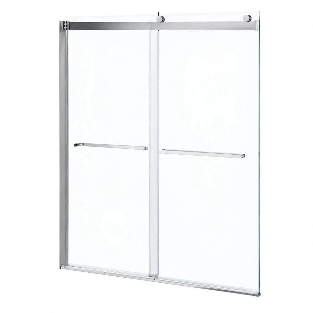 Hydro Vision Kronos 60 in. Frameless Reversible Bypass Bathtub Door