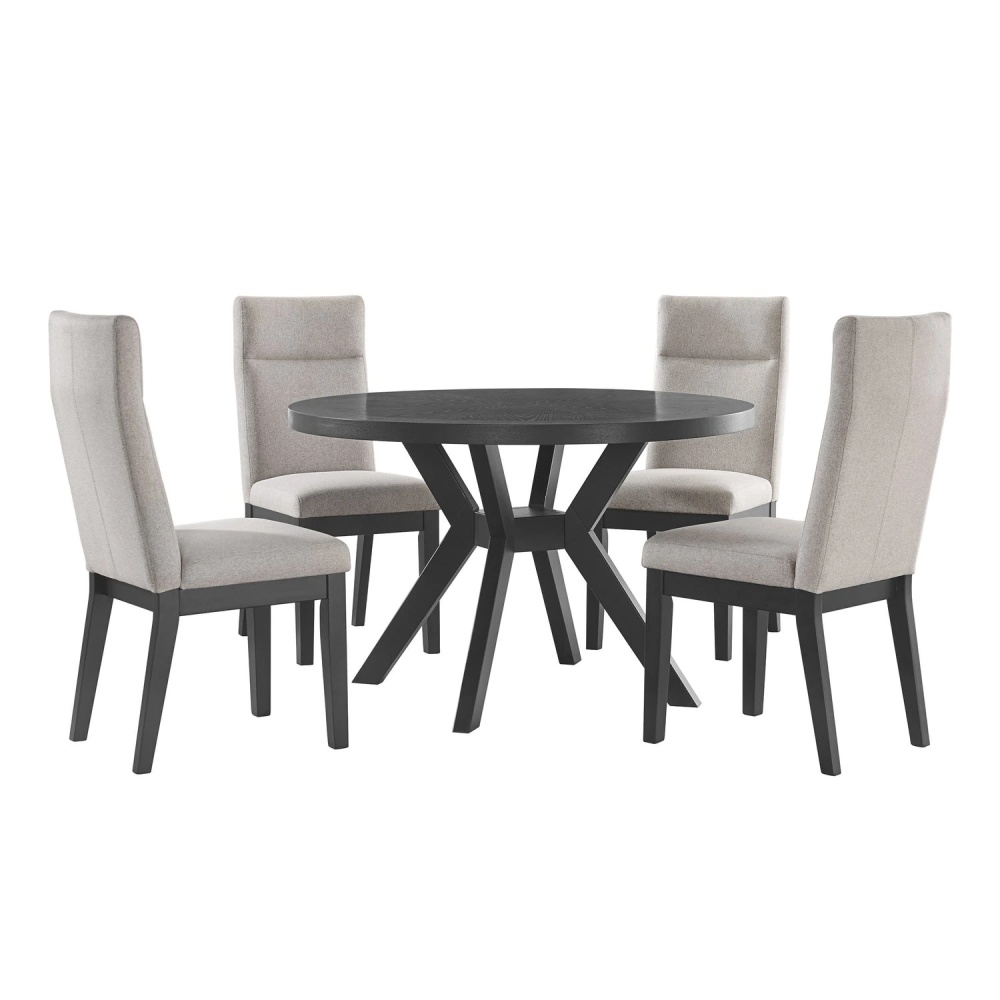 Bayside Furnishings - Kaelyn 5-piece Dining Room Set, 122 cm (48 in.) Diameter