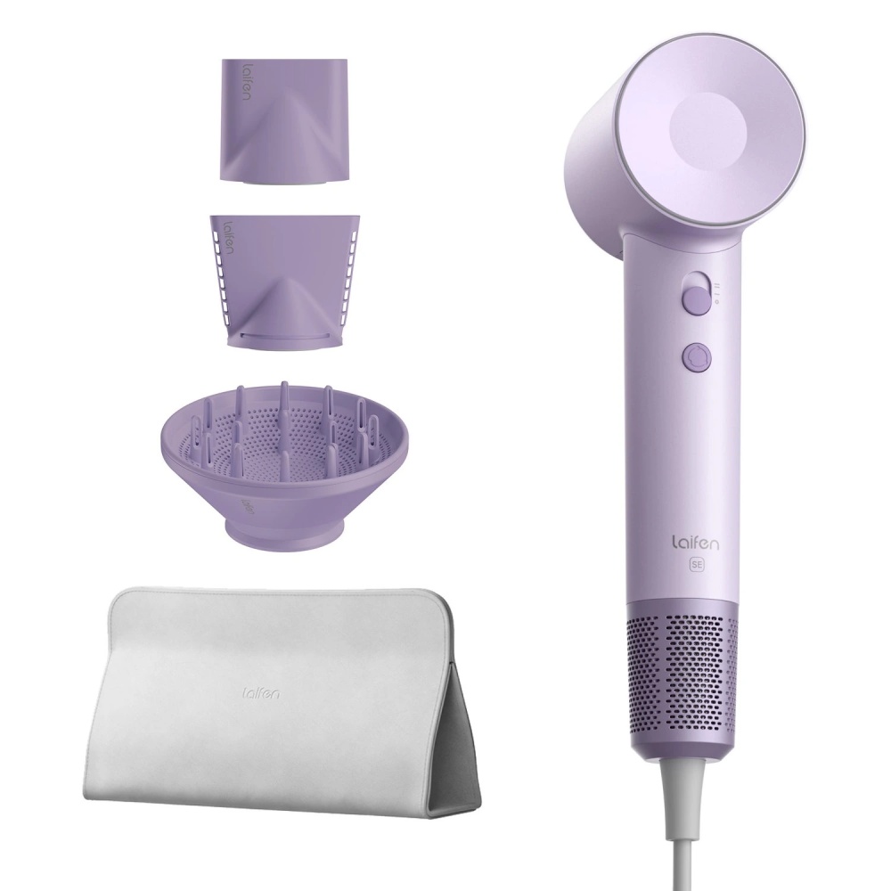 Laifen SE Hair Dryer with 3 Nozzle Attachments and Storage Bag