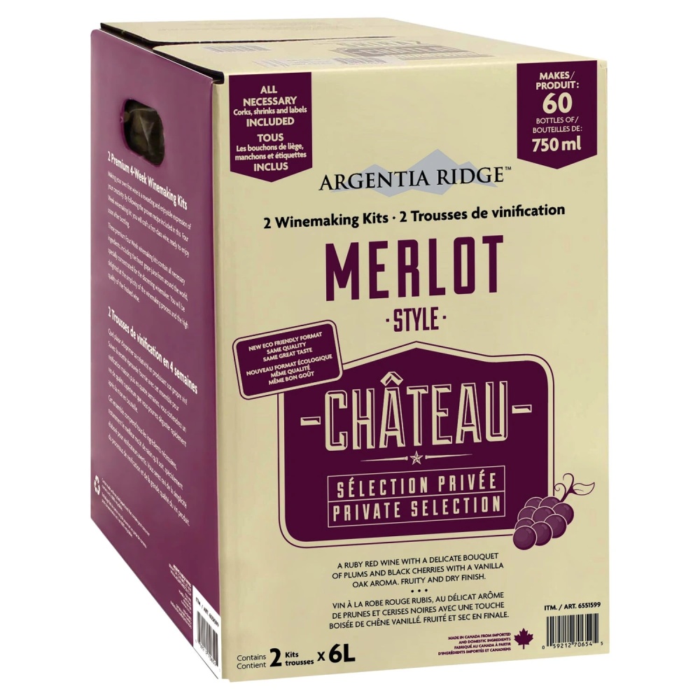 Argentia Ridge Château Private Selection Merlot Wine Kit