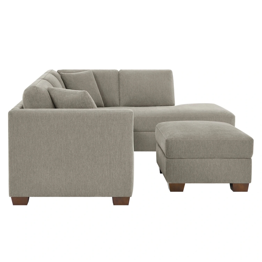 Thomasville Walsen 3-piece Fabric Sectional with Storage Ottoman