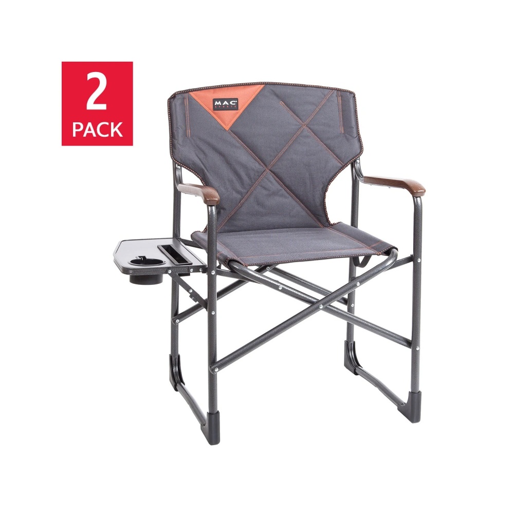 Mac Sports Folding Director Camping Chair, 2-Pack