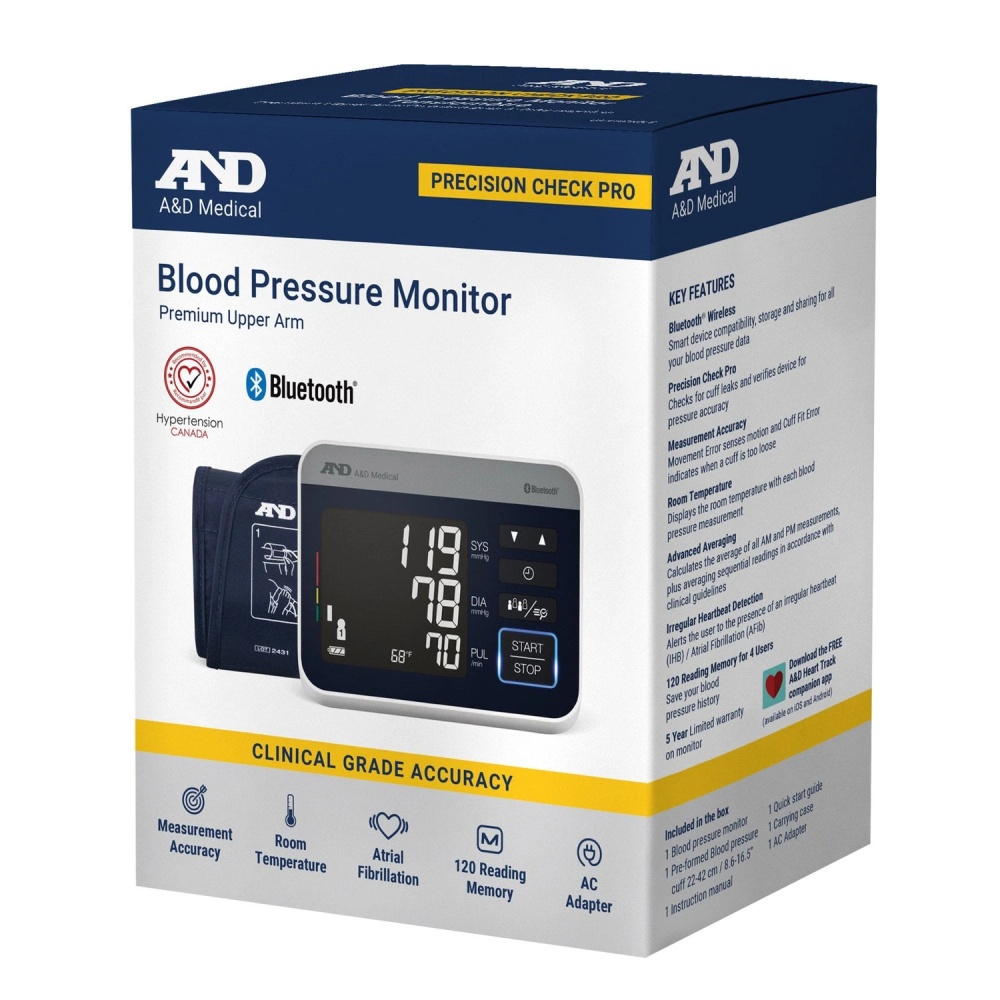 A&D Medical Precision Check Pro Blood Pressure Monitor with Carrying Case