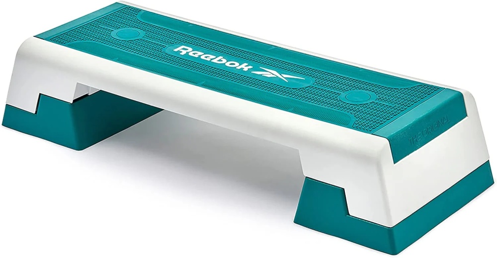 Reebok Fitness Multipurpose Aerobic Strength Training Workout Step, Teal