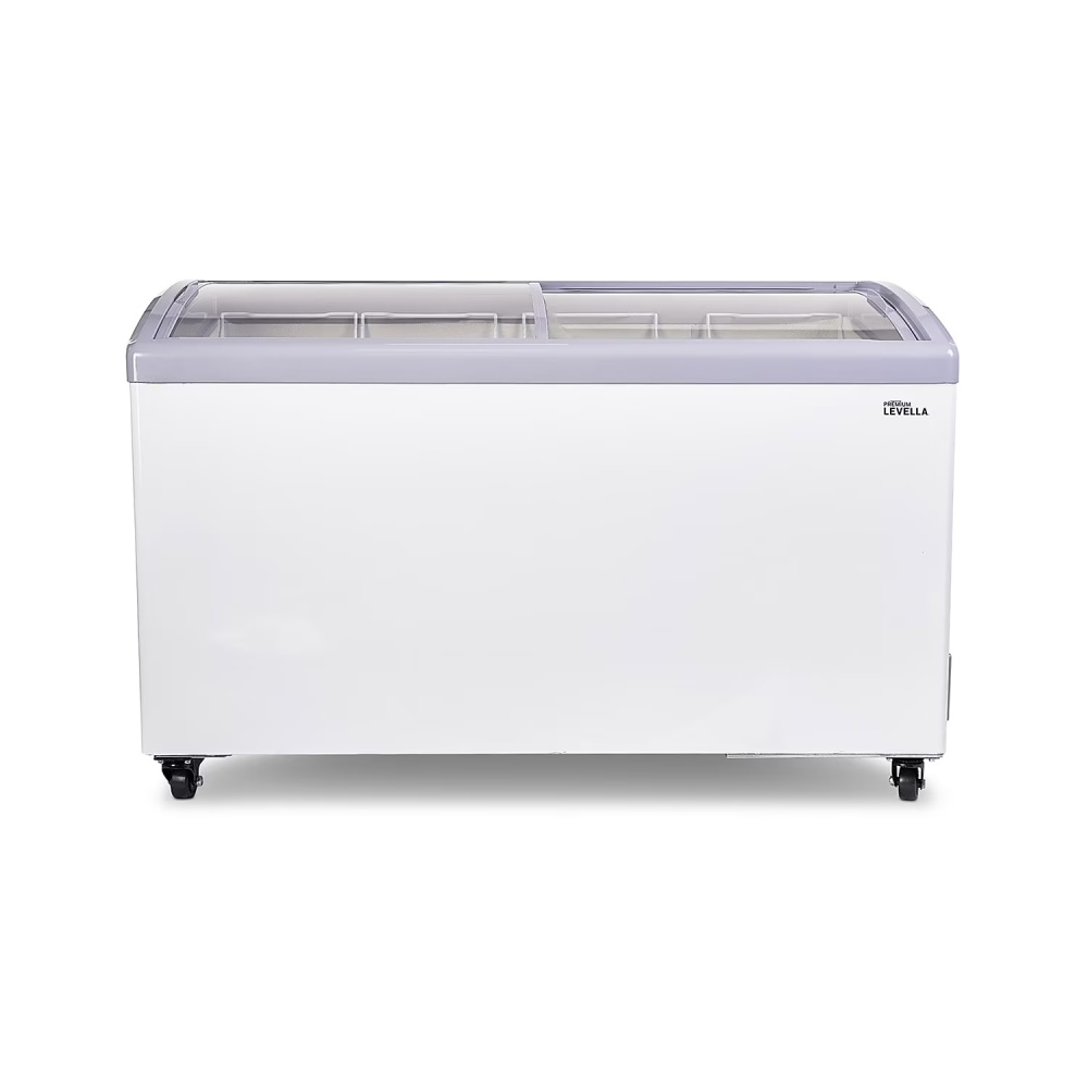 Premium Levella 7.4 cu. ft. Curved Glass Top Chest Freezer White (PFR740G)