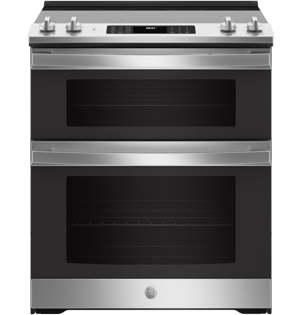 GE Appliances 30 in 66 cu ft Slide In Double Oven Electric Ranges in Stainless Steel