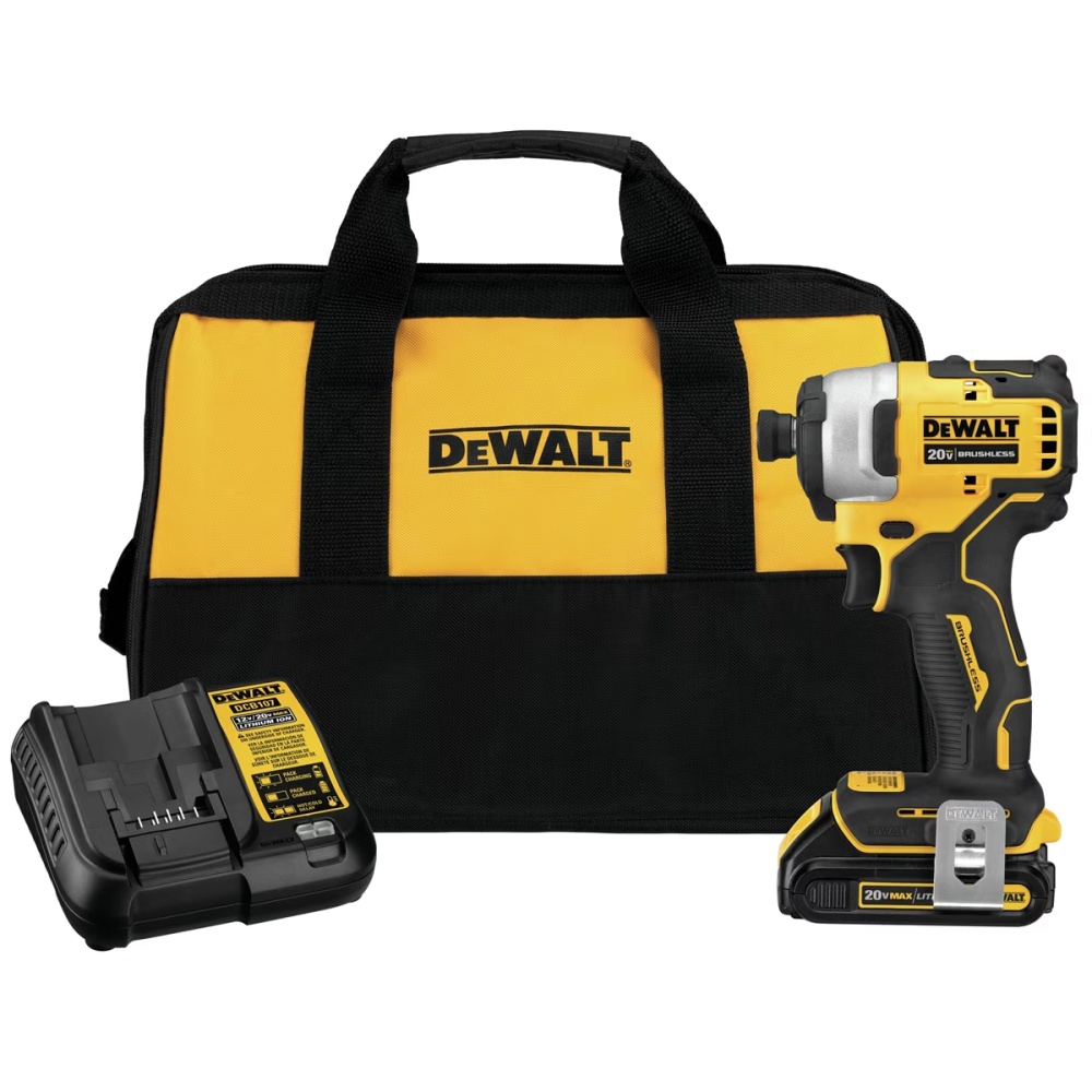 DeWalt ATOMIC 20V MAX Brushless Cordless Compact 1/4 in. Impact Driver Kit