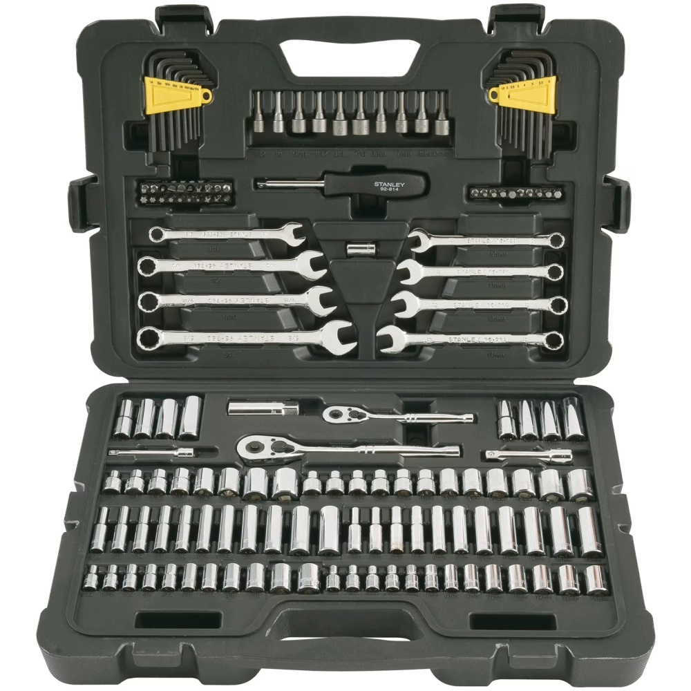 STANLEY STMT71653 145-Piece Mechanics Tool Set, Chrome