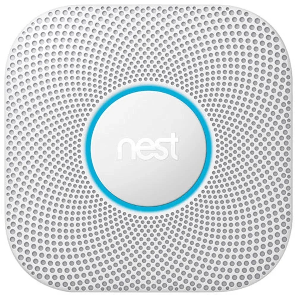 Google Nest Protect 2nd generation smoke and carbon monoxide detector with cable, voice alerts and smartphone notifications