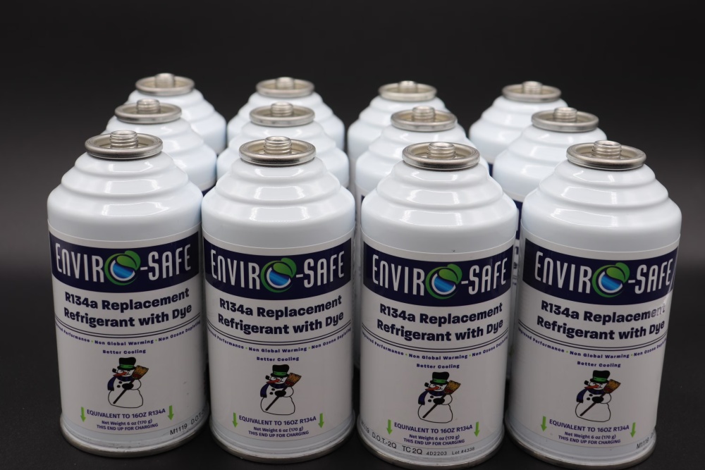 Envirosafe R134a, R134, R-134a Replacement Refrigerant with (Dye), Case of 12 Cans #1030