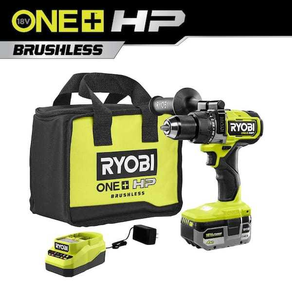 ONE+ HP 18V Brushless Cordless 1/2 in. Hammer Drill Kit with (1) 4.0 Ah High Performance Battery, Charger, and Tool Bag