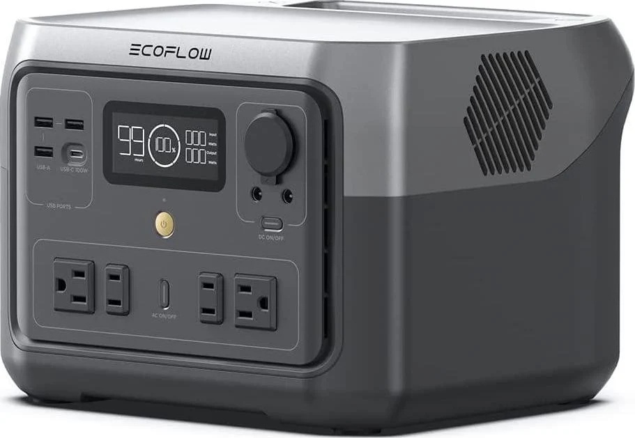 EcoFlow RIVER 2 Max Portable Power Station 512Wh Capacity.Solar Generator.1000W AC Output for Outdoor Camping.Home Backup.Emergency.RV.off-Grid