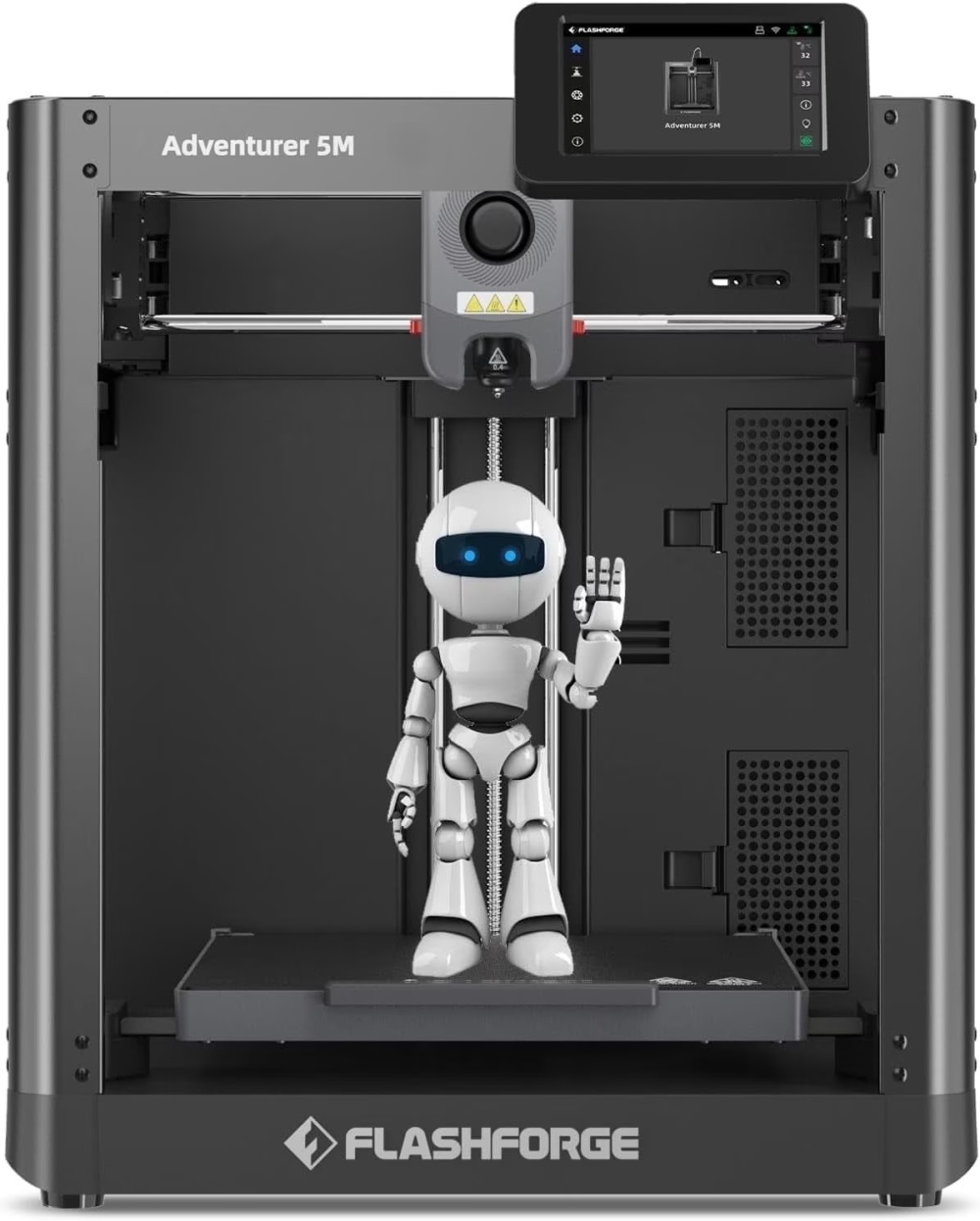 Flashforge 3D Printer Adventurer 5M, 3D Printers for Beginners Home DIY, High Speed Print Size 8.7 x 8.7 x 8.7in, Black