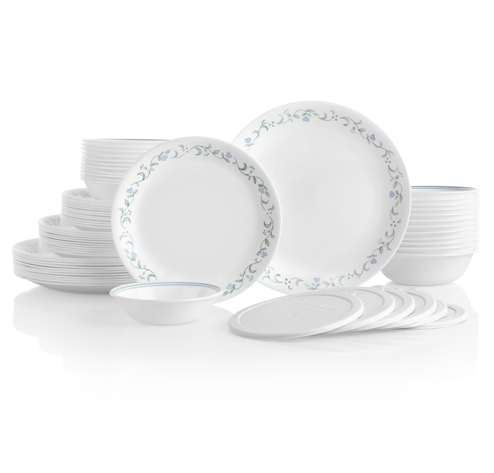 Corelle Country Cottage 66-Piece Glass Dinnerware Set (Service for 12)