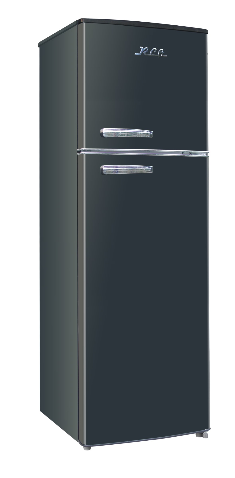 ARCTIC CHEF - 10 Cu Ft Top-Freezer Apartment-size Retro Refrigerator - Black